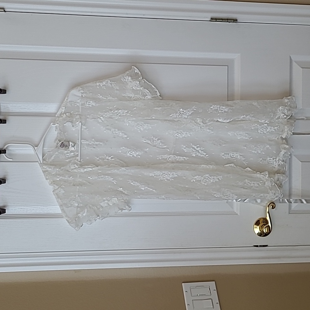 Shear white robe